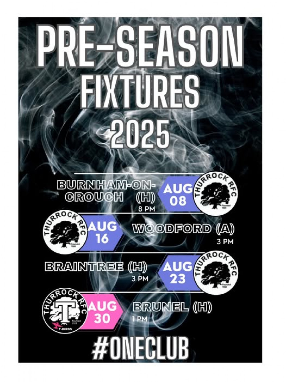 Pre-season action for Thurrock teams