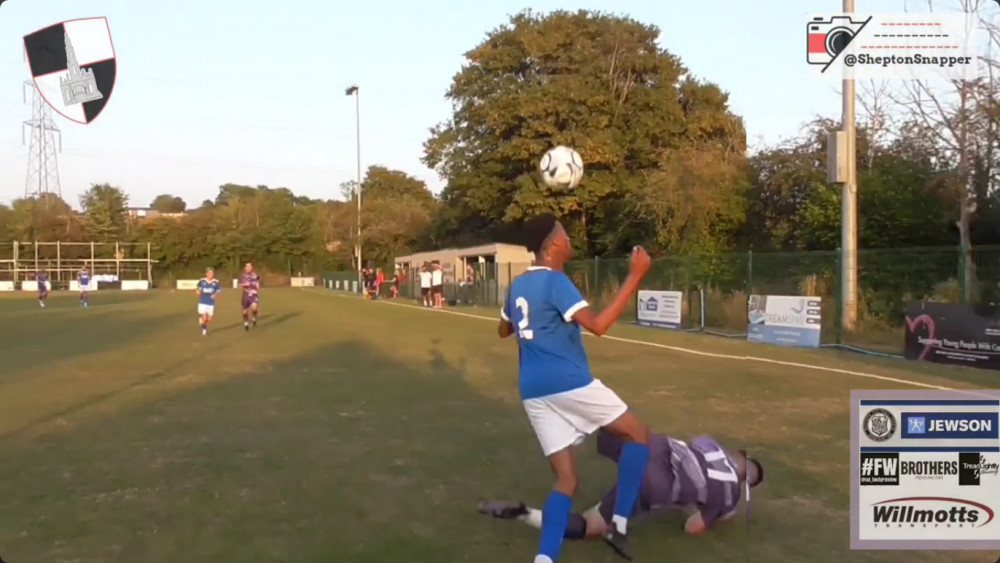 Keeper chaos helps Shepton smash past Oldland 3-0 and leap into second after last season’s triple defeat (Video and screenshot: Dean Halliwell) 