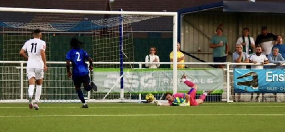 Joe Wright made several excellent saves to deny Burgess Hill.