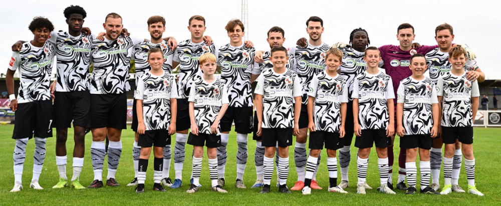 Tilbury with their match day mascot, Tilbury U12s Tornadoes. Pictures by Paul Bocking, InFocus Photos. 