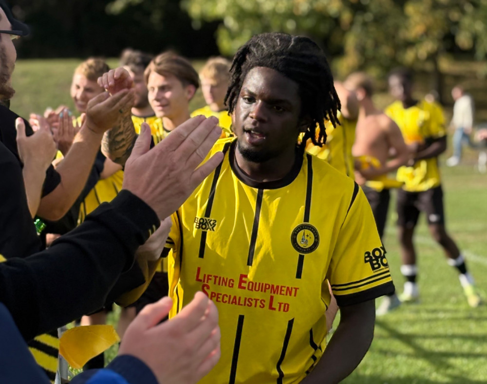 Players and supporters celebrated the win.