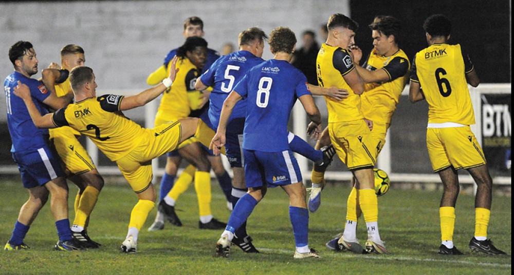 Action from Tuesday's match by Laurie Rampling