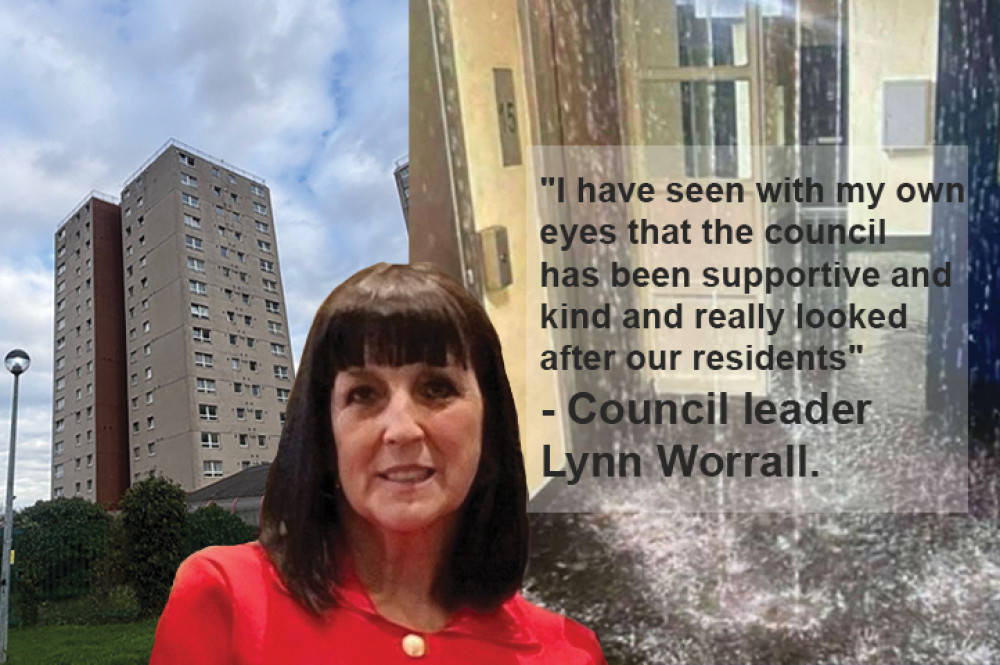 Council leader speaks up in praise of staff and authority offers a plan of action for evacuated residents of Brisbane House