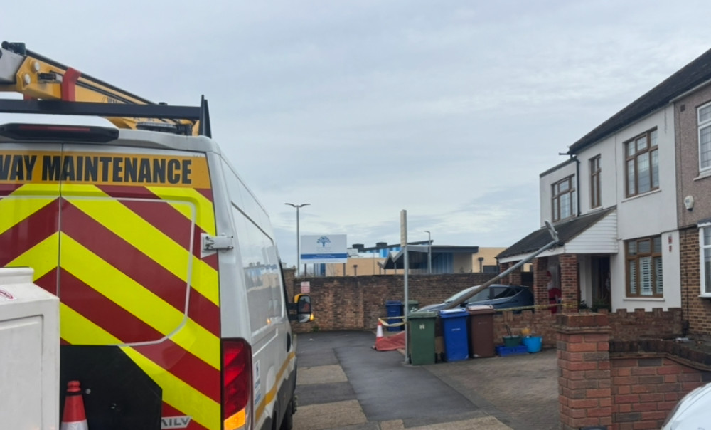 School congestion at drop-off time leads to accident. No-one was hurt but worried family fear what might have been.