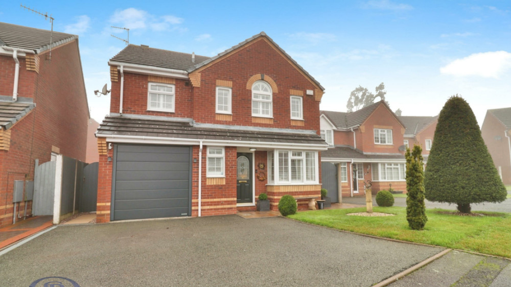 This week we are showcasing a four-bedroom property for sale in Newcastle-under-Lyme (image via Stephenson Browne)