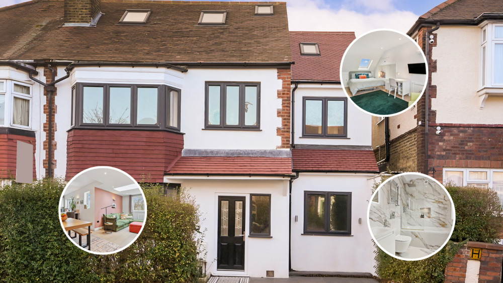 This week's Ealing property of the week is an exclusive three-bedroom duplex apartment on Highview Road, Ealing (credit: Leslie & Co).