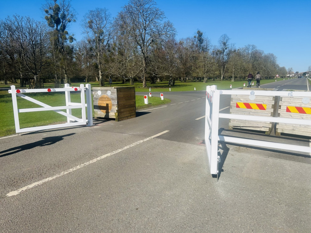 Wooden box planters in Bushy Park replaced with steel gates