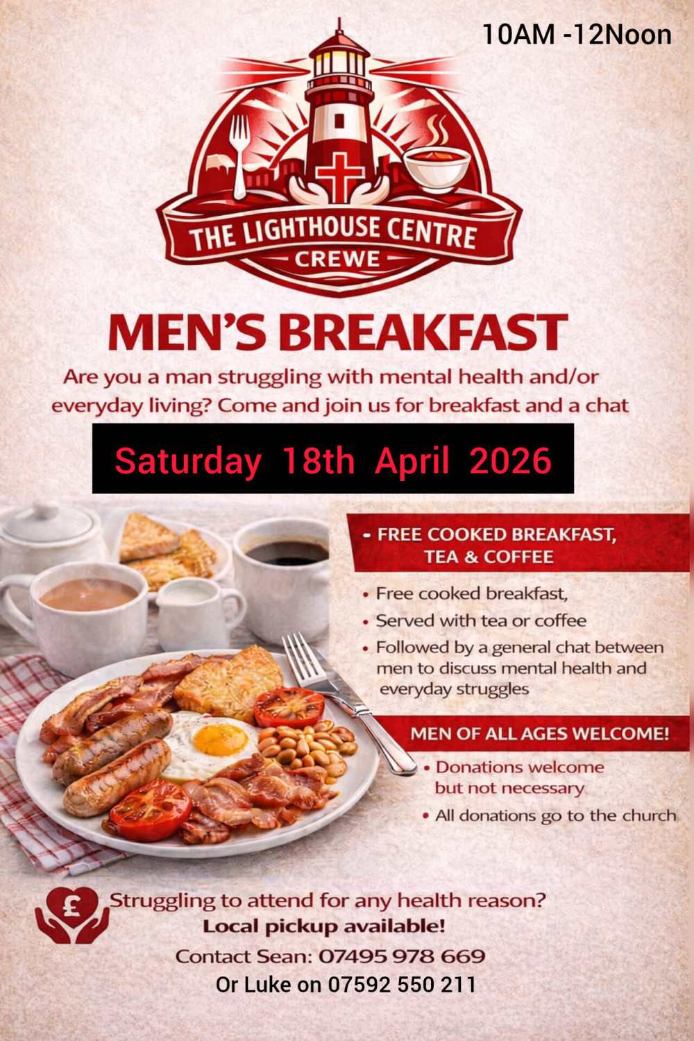 Men's Mental Health Breakfast @ The Lighthouse Centre