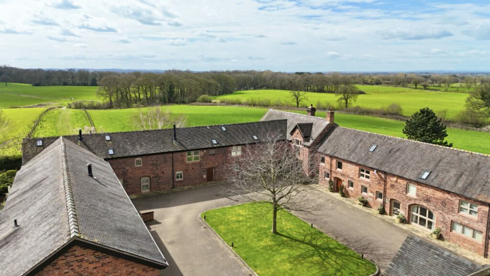 The stylish three-bedroom barn conversion at Balterley Court, Balterley (Photo: James Du Pavey).