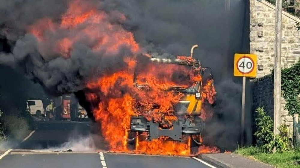 A361 between Shepton and Glastonbury closed after lorry fire