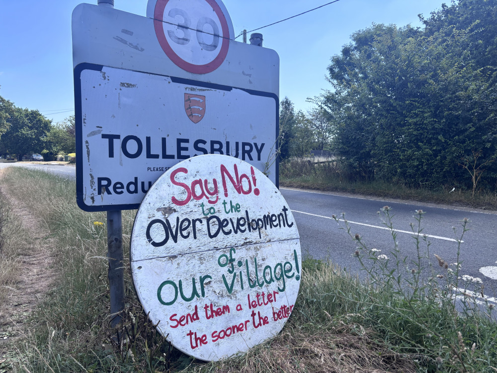 Villagers slam development after council ignored their message - 'Just Say No'.