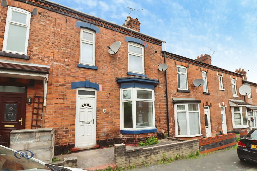 The three-bedroom terraced property on Adelaide Street, Crewe (Photo: Stephenson Browne).